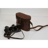 Pair of First World War British Military binoculars, marked - Serie 6 MG and with broad arrow,