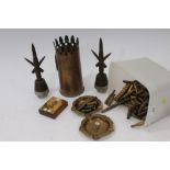 Selection of various shell and bullet casings,