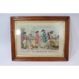 Late 18th century coloured etching by Uncle Toby and Corporal Trim - Full and Half-Pay Officers