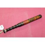 Victorian painted truncheon dated 1839,