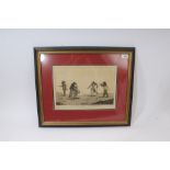 18th century etching - The Macaroni Duelists, published 1772, mounted in glazed frame, image 35.