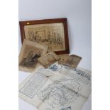 Times War Atlas, Boer War cotton handkerchief 'The Absent Minded Beggar',