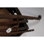 Two French 1874 pattern Gras bayonets with scabbards,