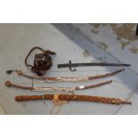 French 1866 Chassepot bayonet, Sam Browne belt,