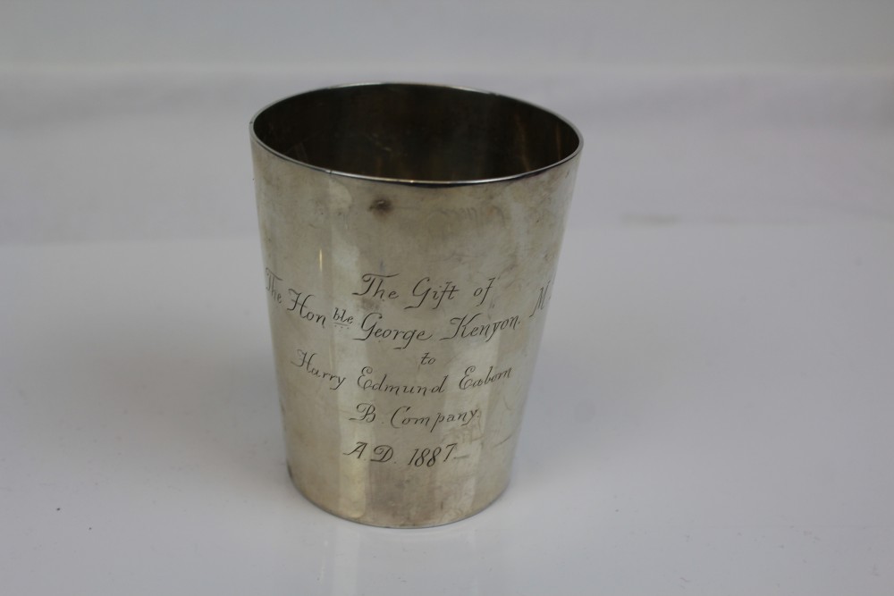 George III silver beaker of tapering cylindrical form,