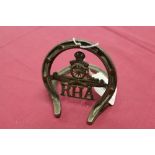 First World War Royal Horse Artillery trench art pocket watch stand - constructed from two