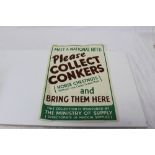 Interesting Ministry of Supply poster - 'Please Collect Conkers',