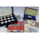 World - mixed coins and commemorative medallions - to include Silver Proofs (x 24) (N.B.