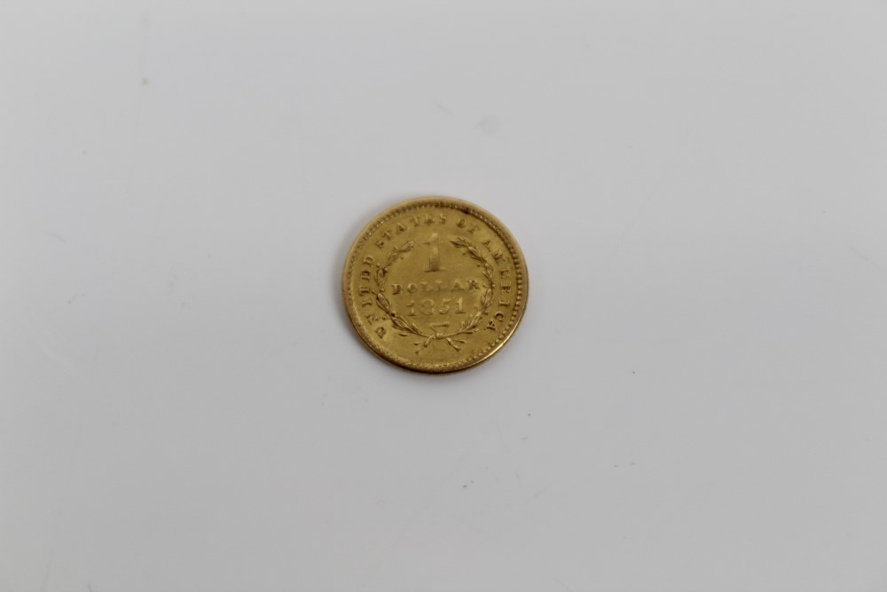 U.S. Liberty Head gold One Dollar 1851 (N.B.