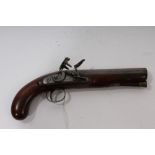 George III Officers 'Man Stopper' pistol with 15 bore octagonal barrel and side lock signed - 'Lacy