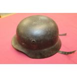 Second World War Nazi Wehrmacht M35 / M1935 pattern helmet with single eagle decal and original