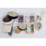 Collection of precious gemstones and beads - including amethysts,