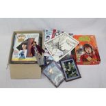 Doctor Who selection of memorabilia - including script, magazines, pictures, figures,