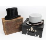 Gentlemen's vintage black top hat by A.N.C.S.