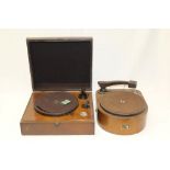 Two 1930s / 1940s mains-operated His Master's Voice record players