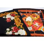 Authentic vintage Hermès silk jacquard scarf Le Carnaval De Venise by Hubert de Watrigant,