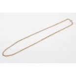 Gold (9ct) belcher link chain necklace,