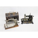 Two children's sewing machines - one by Ideal,