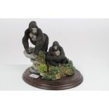 Country Artists sculpture of Gorillas - Mists of Dawn,