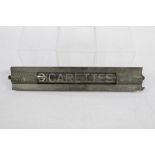 1930s illuminated cigarette vending sign in Art Deco chrome plated case with side brackets