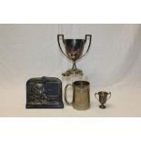 Selection of miscellaneous golfing related silver - including a pint mug (Birmingham 1898),