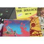 Selection of LP records - including The Sex Pistols, The Damned, Led Zeppelin,