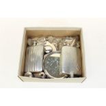 Selection of assorted miscellaneous silver and white metal - including an inkwell, condiments,