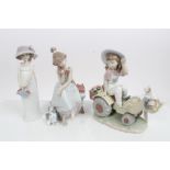 Three Lladro porcelain figures, entitled - Chit-Chat,