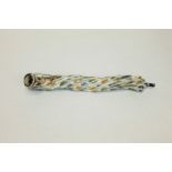 Unusual early 19th century Prattware coiled pipe with spiral-twist coil cluster,