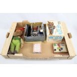 Steiff - Dwarf 'Lucki' 12 inch toy, also English toy sewing machine in box, boxed Marx farm tractor,