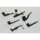Unusual early 20th century gutta-percha pipe, titled - The Rugby Pipe,