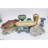 Collection of American Roseville & Weller pottery - to include vases, bowls, candlesticks,