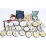 Collection of vintage pocket watches - including L.N.E.R.