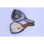 Well-carved late 19th / early 20th century meerschaum pipe,