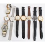 Group of nine watches - to include 1950s Lemania, Buren, Lanco, Seiko Seahorse Automatic, Moeris,