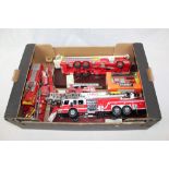 Fire Engines selection of models - including two Franklin Mint and others (1 box)