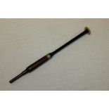Interesting 19th century Scottish chanter with ebony pipe and ivory end piece,