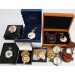 Group of ten modern souvenir / commemorative pocket watches - some in presentation cases