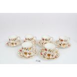 Set of ten Royal Crown Derby Imari pattern coffee cans and saucers - pattern no.