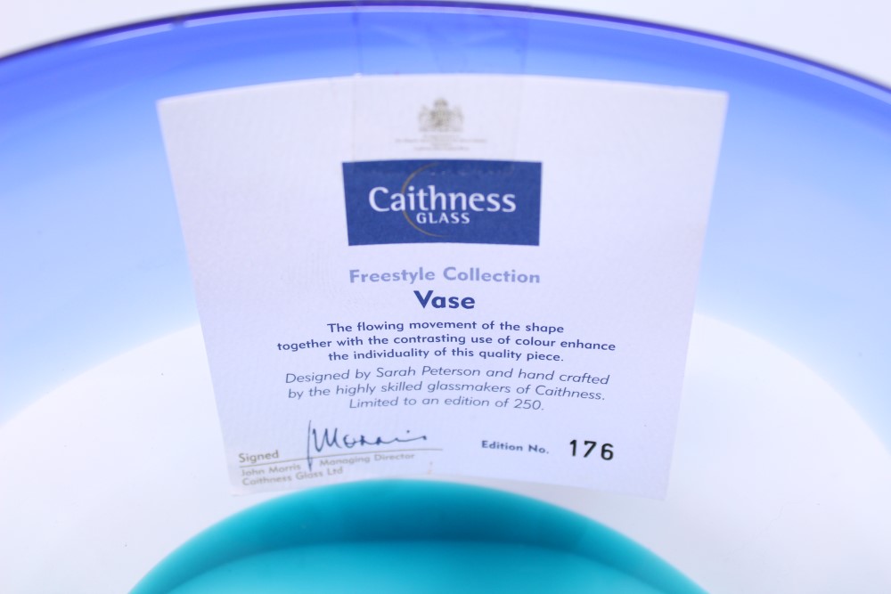 Caithness limited edition Freestyle vase designed by Sarah Peterson, no. 176 of 250, 25. - Image 3 of 4