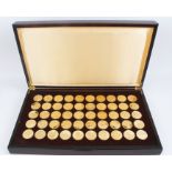 A collection of fifty silver gilt medallions - The Masterpiece Impressionism by Le Medaillier de