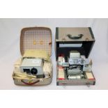 Two slide projectors - one a Zeiss Ikon with Zeiss magazines and Diatar lens,