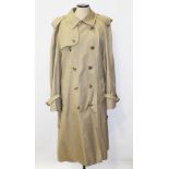 Gentlemen's vintage Burberry trench coat size 50 regular, plus two straw boaters,