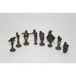 Collection of 18th / 19th century brass tobacco tampers,