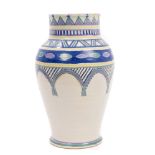 Large Poole Carter Stabler Adams vase with geometric banded decoration,