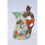1930s Wade Heath Three Little Pigs musical jug with wolf handle