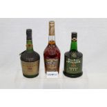 Ten bottles of fine cognac brandy - including Martell, Gaston De Lagrange,