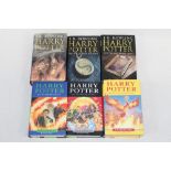 Books - six first edition Harry Potter books (3 children's and 3 adult's)