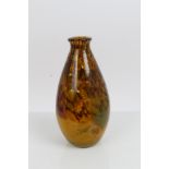 20th century Daum Nancy art glass bottle vase with green,