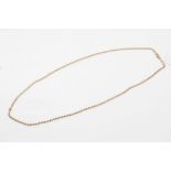 Gold (9ct) belcher link chain necklace,